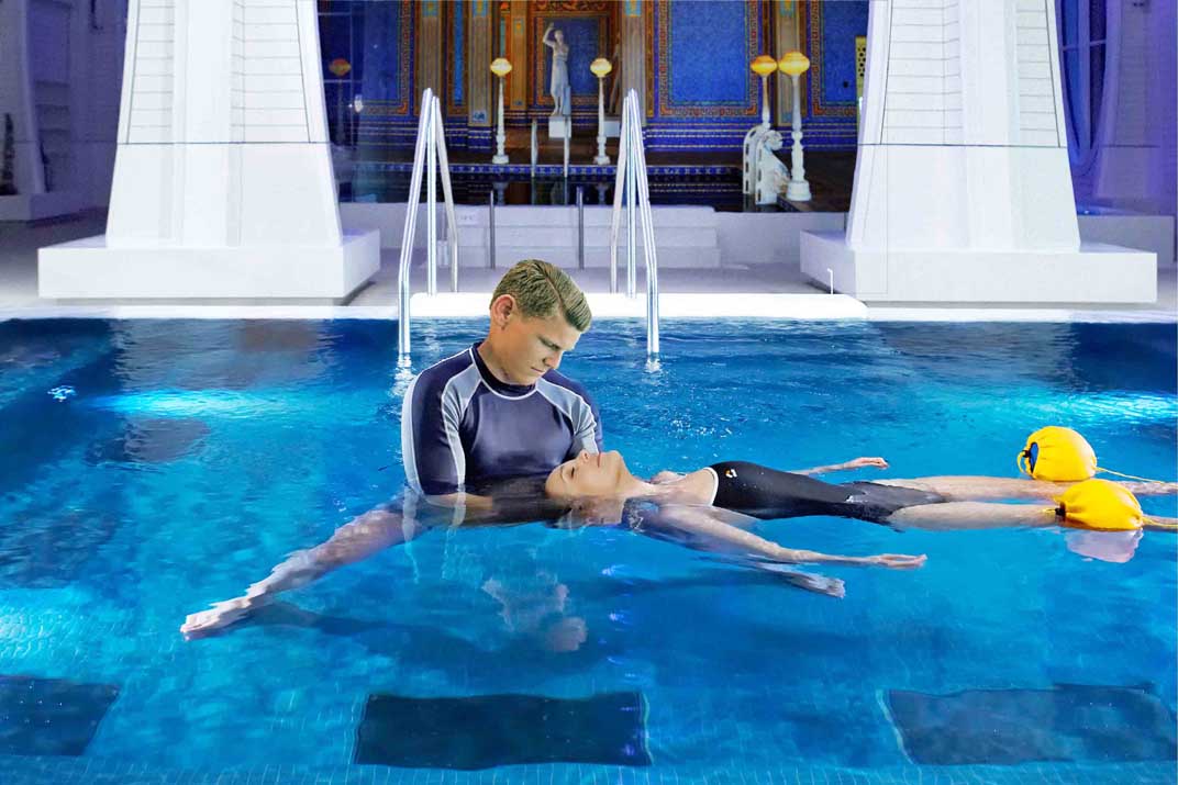 Gehalten-Werden in einer Wassersession